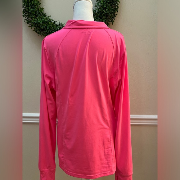 Xersion Performance Wear Pink Quarter Zip with Thumb Holes. Size: L - Picture 3 of 6